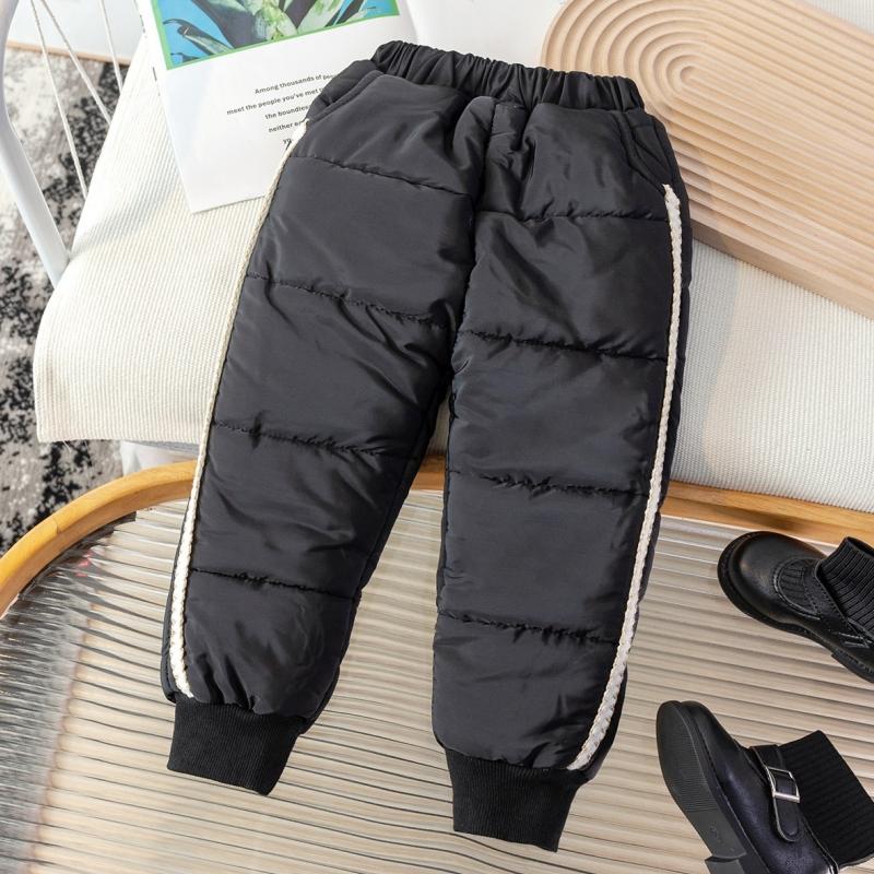 Children Padded Pants Winter Boys Girls Lambwool Thickened Trousers New Kids Bottoming Pants Toddler Velvet Warm Sweatpants