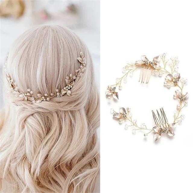 Korean Fashion Imitated Pearl Crowns Girls Bridal Wedding Headband Floral Flower Headband for Girls Adult Hair Accessories