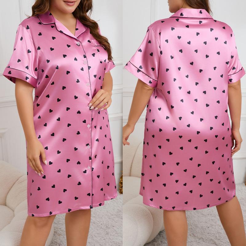 

Женская летняя свободная удобная пижама с короткими рукавами больших размеров 5XL фиолетовый