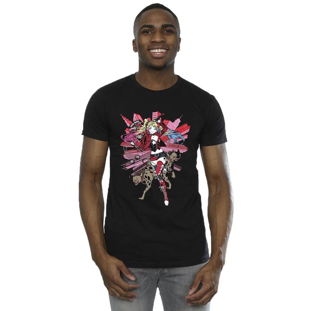 DC Comics Herren Harley Quinn Hyenas T-Shirt