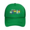 HuUnisex Handwritten Various Flag Trucker Hats Unisex Outdoor LGBT Pride Mesh Baseball Cap Summer Adjustable Racing Cap