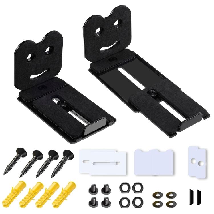 Speaker Slide Rail Heavy Duty Metal Construction Adjustable Soundbar Mount For Home Cinema