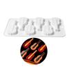 6 Holes Violin Silicone Dessert Mould Puddings Chocolate Mousse Mold Portable Cake Decorating Tool Kitchen Accessories