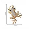Fashion Green Crystal Frog Brooch Animal Brooches Pins For Women Dress Coat Accessories Jewelry Gift