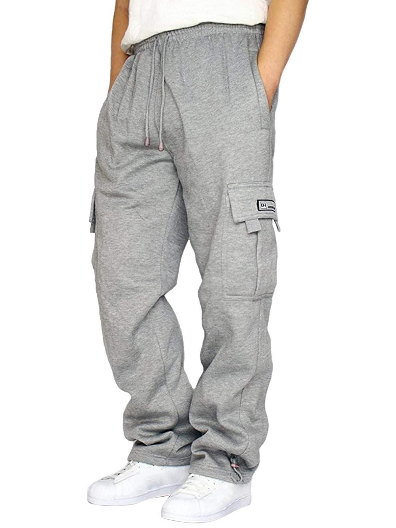 Мужские свободные брюки-карго с множеством карманов L