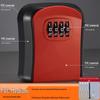Cassetta portachiavi a combinazione da parete per cantieri e case vacanza - Facile installazione, senza foratura, Serratura temporanea antifurto per porta.