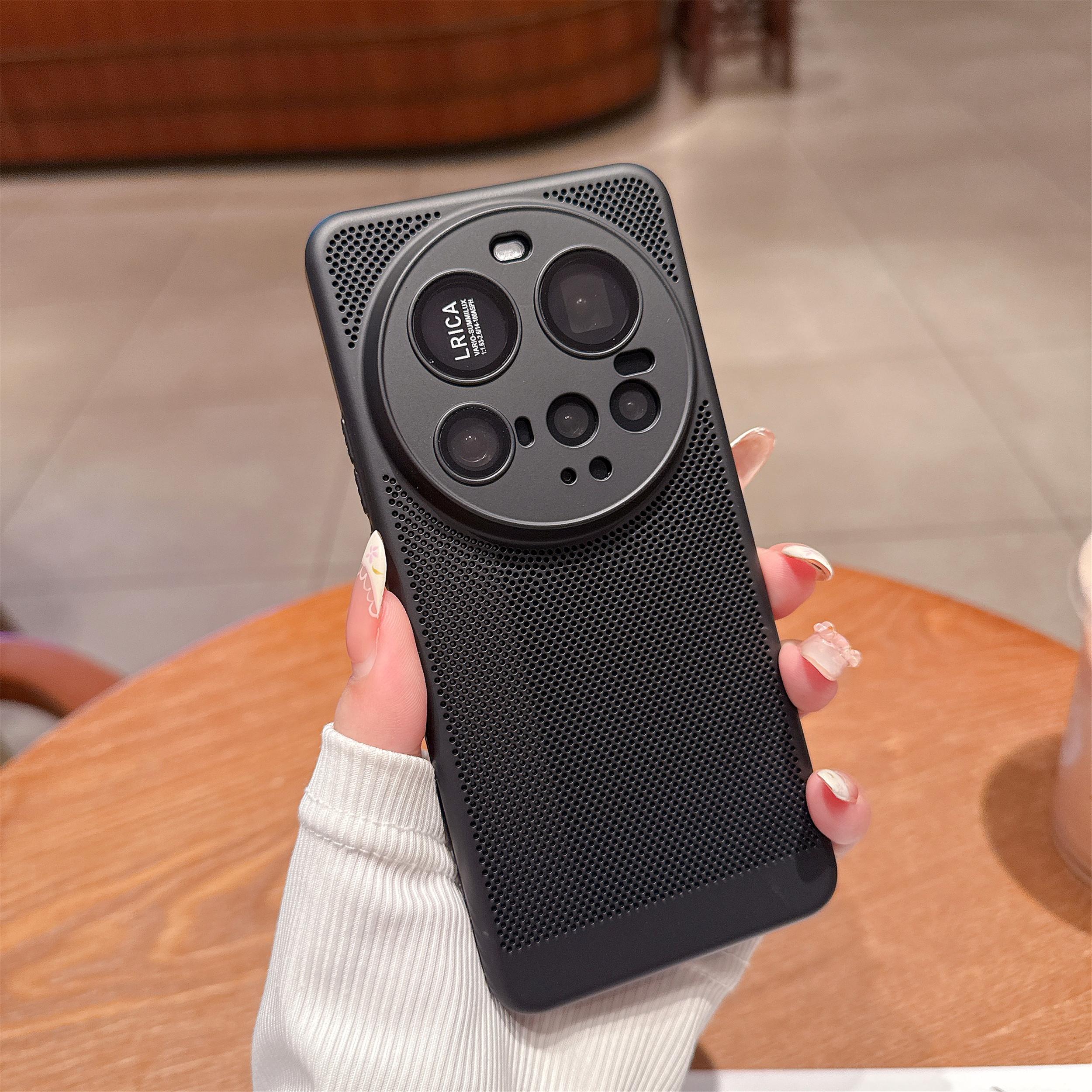 

Luxury Ultra Thin Cooling Matte Heat Dissipation Grid Case For XiaoMi 15 14 13 Ultra RedMi K70 K60 50 Pro Mesh Breathable Cover For Xiaomi 11 Lite чорний