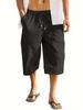 European and American Men's Cotton-Linen Multi-Pocket Beach Shorts (2024 Edition)