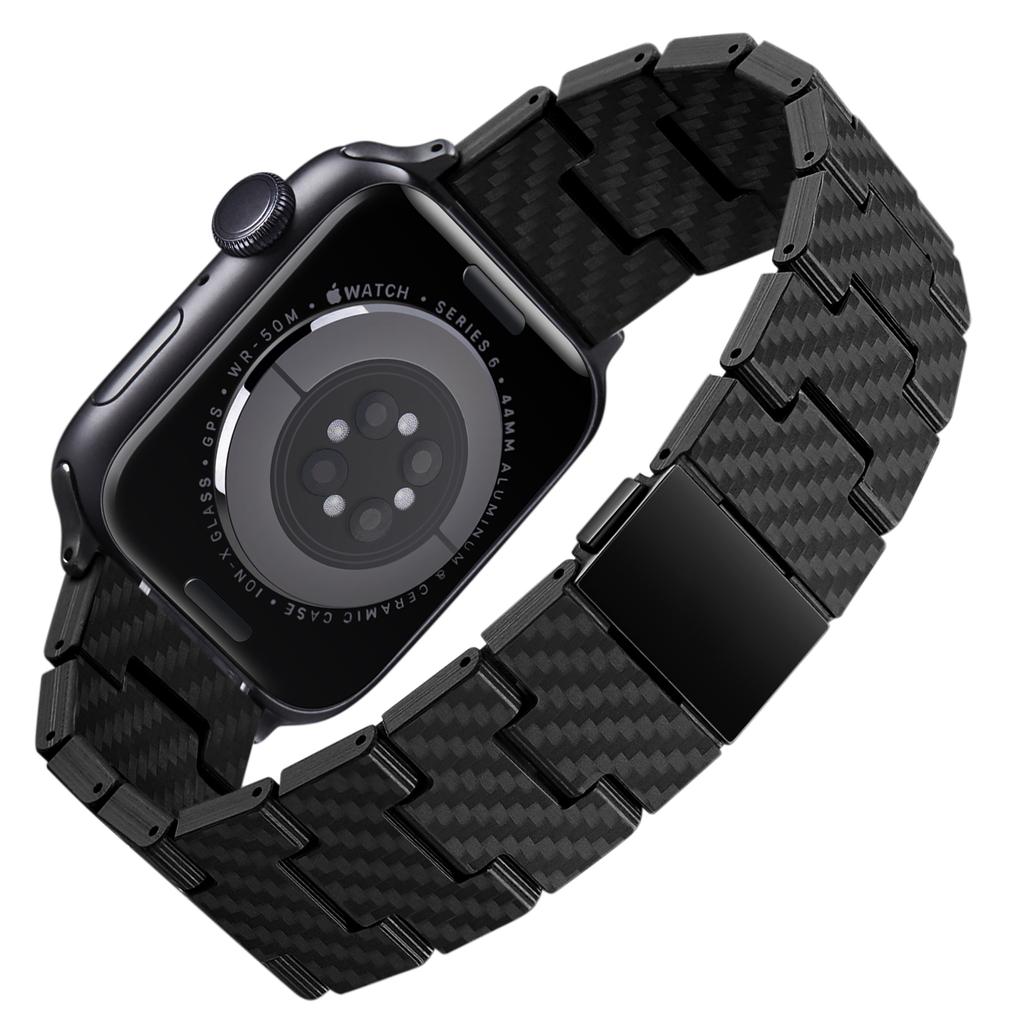 Řemínek z uhlíkových vláken pro Apple Watch 45 mm 44 mm 42 mm 41 mm 40 mm 38 mm lehký článkový náramek iWatch Series 3 4 5 6 SE 7