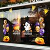 Creative Halloween Glass Door and Window Stickers with Pumpkin Balloons for a Spooky Atmosphere