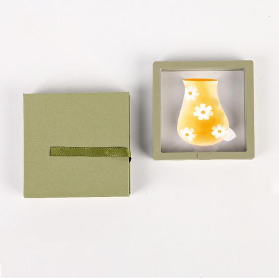 Mini Acrylic Vase Refrigerator Magnet Home Office Kitchen Locker Fridge 3D Miniature Flower Vase Magnetic Decoration Ornament