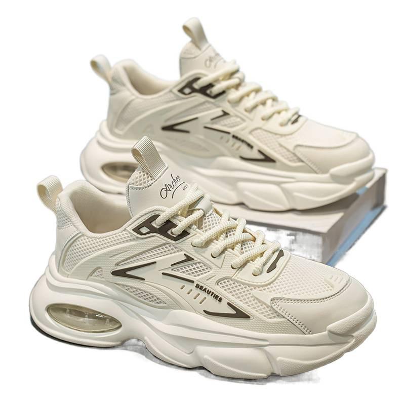 Putian new autumn breathable mesh air cushion shock absorption sports shoes casual running dad shoes