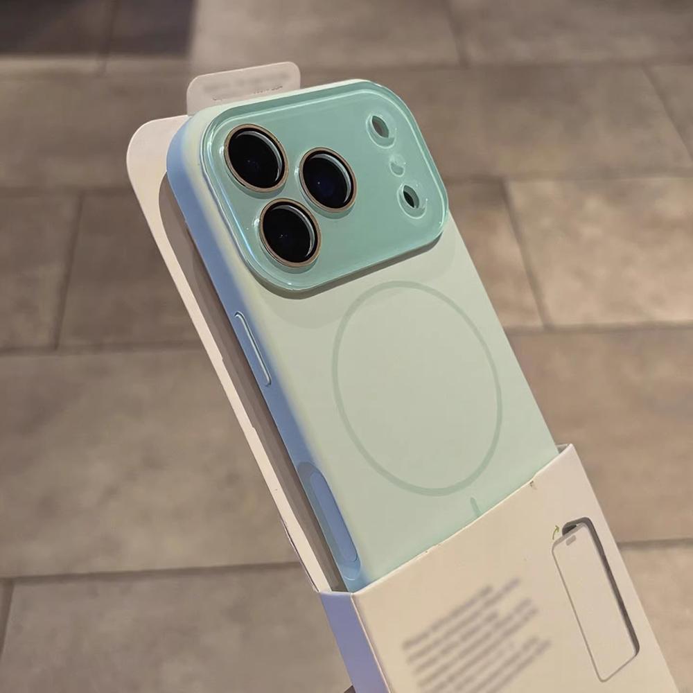 

Розкішний скляний чохол з магнітним силіконовим покриттям для великого вікна для iPhone 17 16 15 14 13 Pro Max 17Pro 16Pro Для Magsafe Бездротова зарядка Чохол iPhone 15 Pro Max