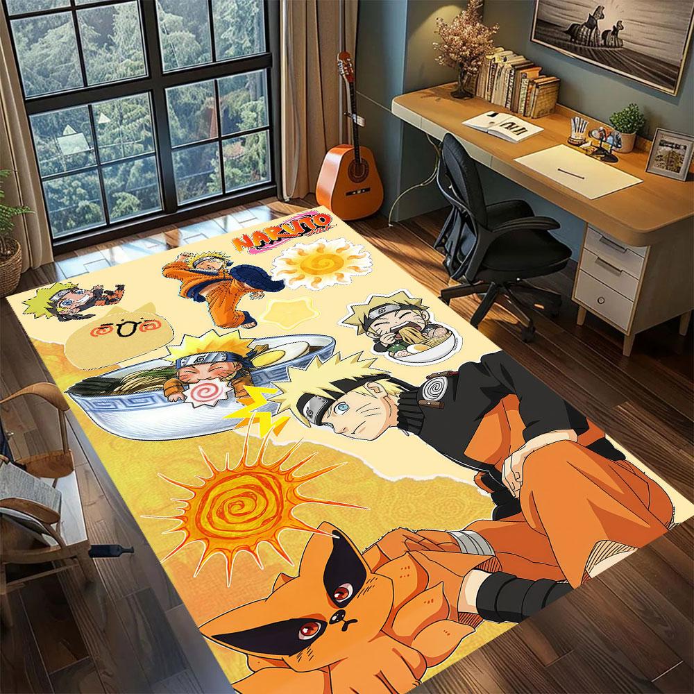 Naruto Anime Charakter Teppich für Wohnzimmer Schlafzimmer Heimdeko Coole Filmmatte Spielbodenmatte