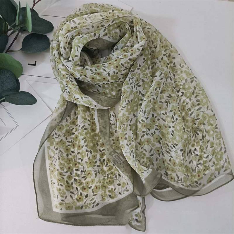 Scarf Lotus Pond Wholesale Long Women's Scarf Beach Scarf Moonlight Thin Summer Lotus Sunscreen Scarf Scarf