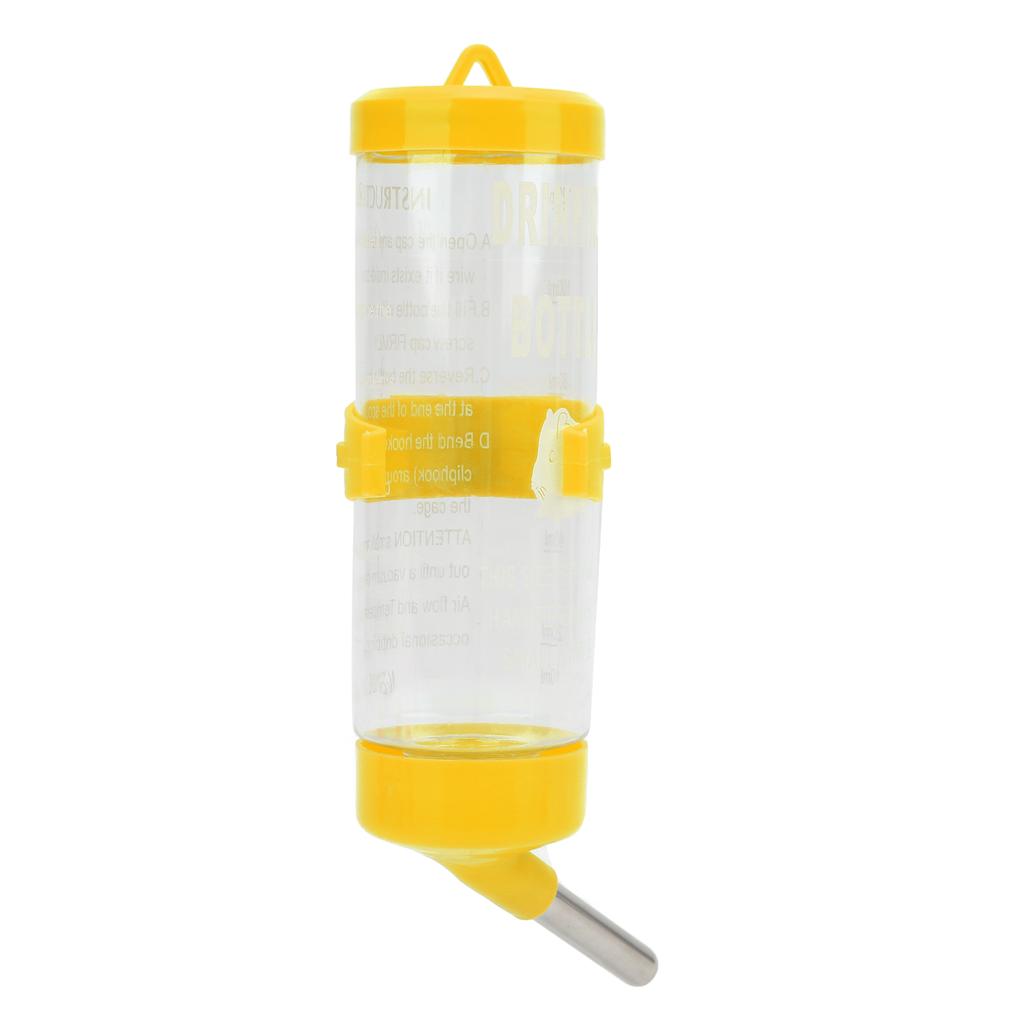 Hamster Water Bottle Dispenser Automatic No Drip Hamster Drinking Fountain for Small AnimalsYellow