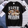 Ich liebe Seeleute Lustiges Meme T-Shirt Herren Damen Oberteile Kurzarm T-Shirts Baumwolle Lässig Übergroß