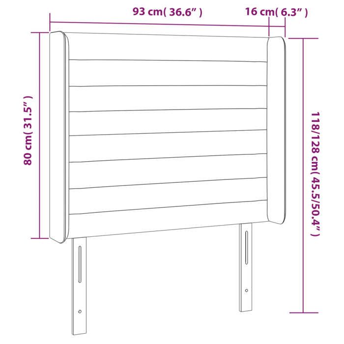 VidaXL LED Headboard Bedroom Furniture Single Bed Accessory Headboard Bed Frame Interior Pink 3124229