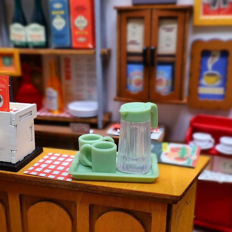 3/4Pcs Dollhouse Miniature Food Simulation Summer Iced Lemon Tea Drink For Doll House Furniture Living Room Scene Model Ornament