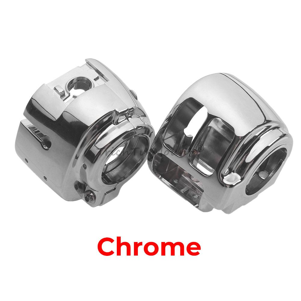 Motorcycle Handlebar Control Switch Housings Cover Kit Chrome Aluminum Accessory For Harley Davidson 2014-Later XL Dyna Softail