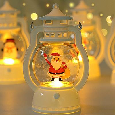 LED Christmas Small Night Light Portable Hanging Lanterns Festive Party Christmas Ornaments Santa Claus Decor