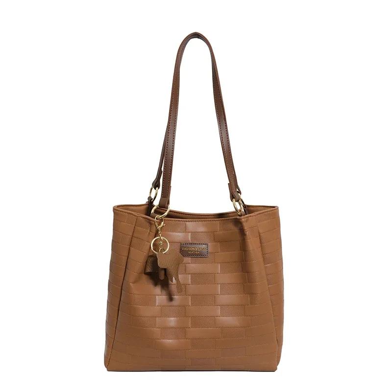 

Большая вместительная сумка на одно плечо для женщин, универсальная офисная сумка, элегантная и простая