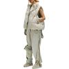 Adidas Originals X Hamcus Collaboration FW23 Solid Color Quilted Logo Drawstring Zipper Down Vest Unisex Vests White IU4839