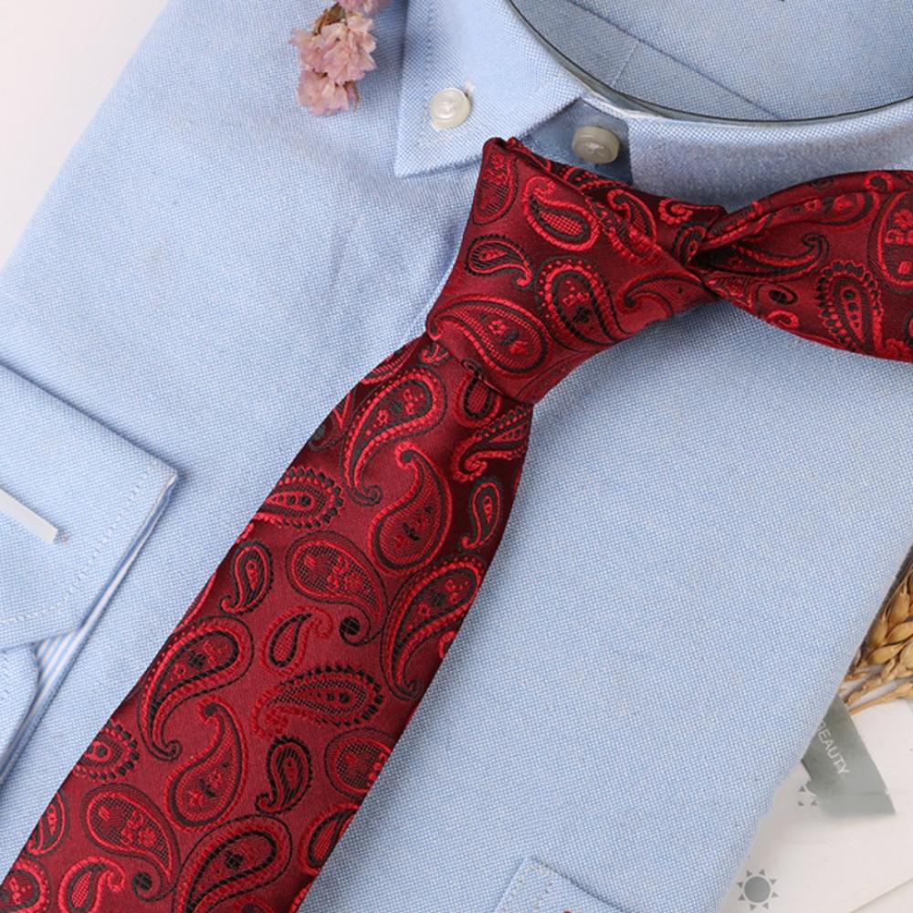 Regulowany Żakardowy Krawat Kwiatowy Miękki Pasiasty Dzianinowy Krawat Akcesoria do Garnituru