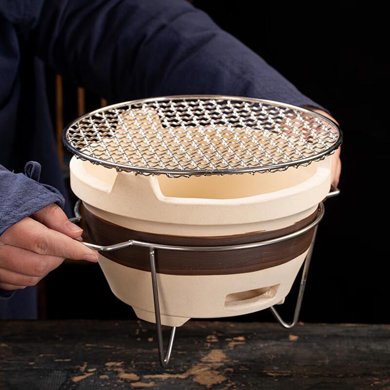 Traditional Clay Charcoal Tea & BBQ Stove Set