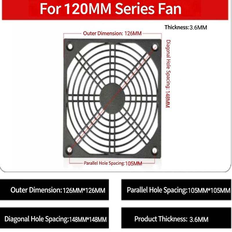 2Pcs Plastic PC Fan Dust Filter Cover Dustproof Protector for Computer Cooling Industrial Ventilation Setup
