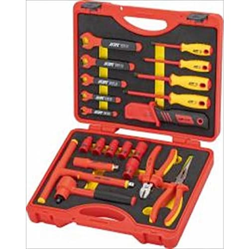 JTC Insulated Tool Set for Hybrid, EV, High Voltage, Electric Vehicles, Insulated, Hand Tools, Wrenches, Sockets, Ratchets, and Spanners JTCI017