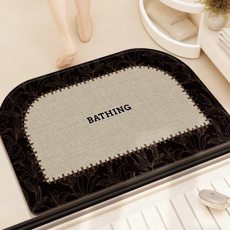 Luxury Quick-Dry Non-Slip Diatomaceous Floor Mat - Absorbent, Stain & Scratch-Resistant Bathroom Door Mat