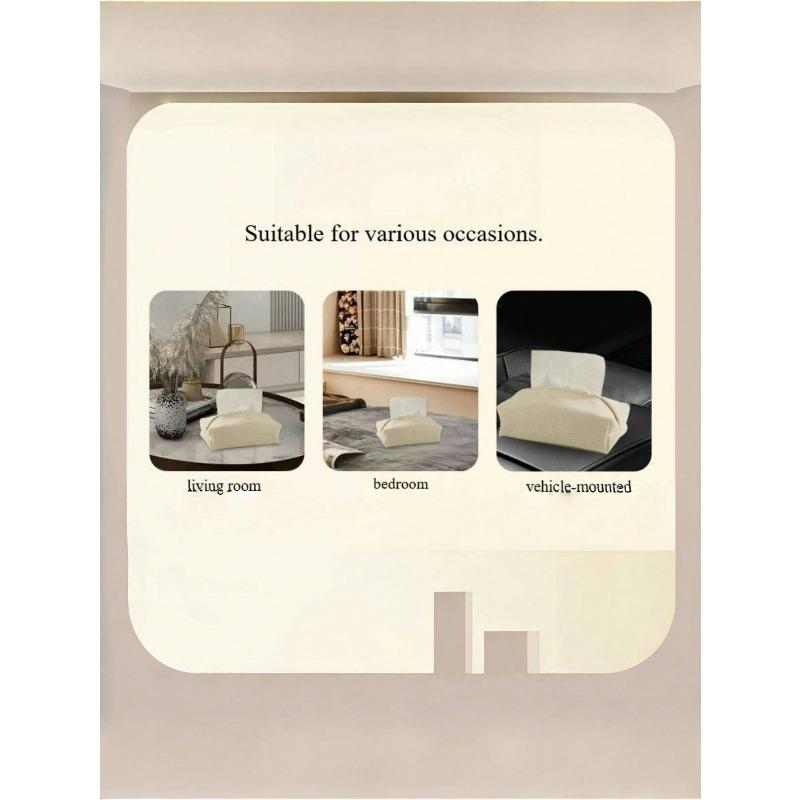Japanese Cotton Linen Fabric Tissue Box Home Minimalist Coffee Table Paper Bag Car Napkin Holder Nordic Cream Style Dustproof
