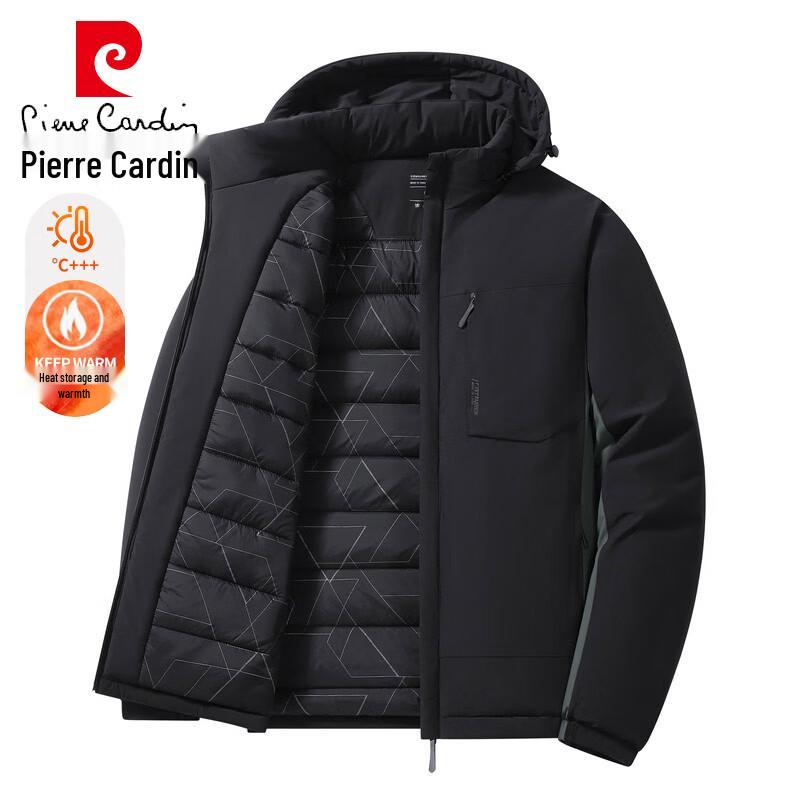Pierre Cardin Men's Thickened Hooded Cotton Padded Jacket