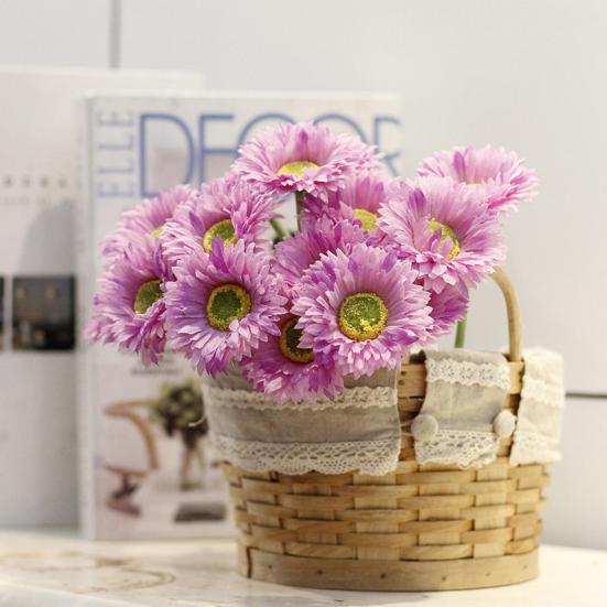 2 Stück künstliche Pflanzen, pflegeleicht, dekorativ, feine Textur, attraktive Einzelzweig-Blumenarrangements, Hochzeitsdekoration