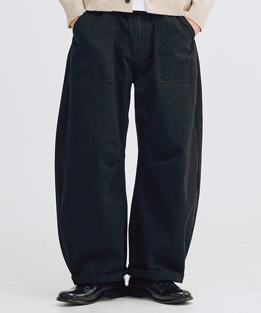 TAKEASY Fatigue Barrel Cotton Pants (Black)
