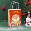 Decor Cake Package Candy Wrapping Bag Christmas Gift Bags Elk Santa Claus Kraft Paper Gift Box