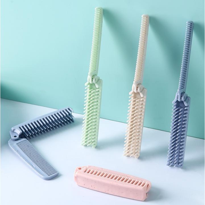 Pente Escova de Cabelo Dobrável Portátil de Uso Duplo com Cerdas Macias Design Compacto para Viagem e Uso Diário Fácil de Transportar e Guardar