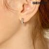 Cubic Triangle One-Touch Silver Earrings by Gisvee111