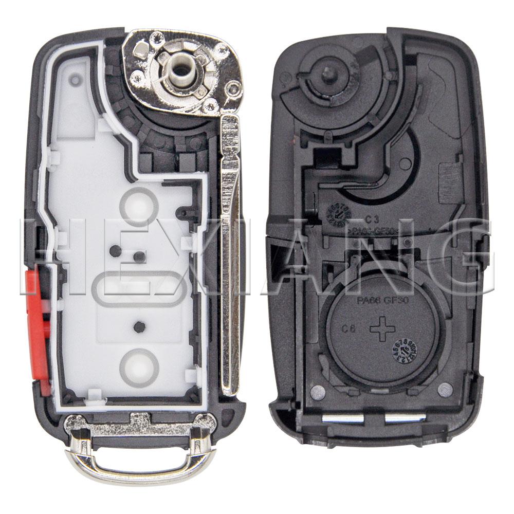 Er 4/5 Tasten Ersatz Klapp HU66 Autoschlüssel Schale Gehäuse Fob für Volkswagen VW Sharan Multivan T5 Caravelle MPV
