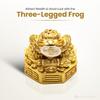 Plus Value Feng Shui Lucky Three Legged Money Frog with Coin In Mouth Toad Good Luck, Wealth, Prosperity, Success, Happiness, Positivity