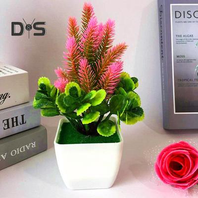 1 Stück künstliche Blume Gras Topf Bonsai Wohnzimmer Büro Garten Schreibtisch Dekor