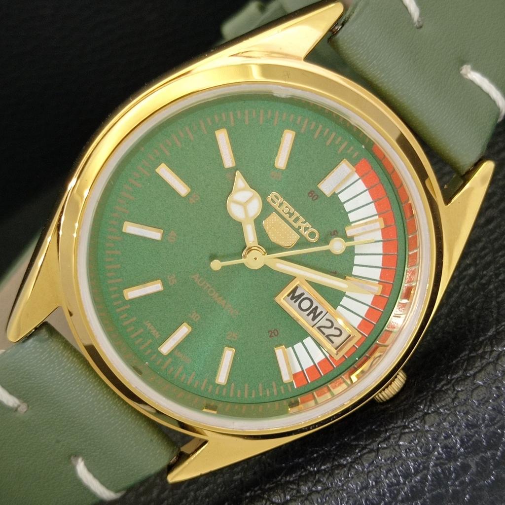 

REFURBISHED SEIKO 5 AUTOMATIC 6309A VINTAGE JAPAN MENS GREEN WATCH a440703-4 Sk-a440703