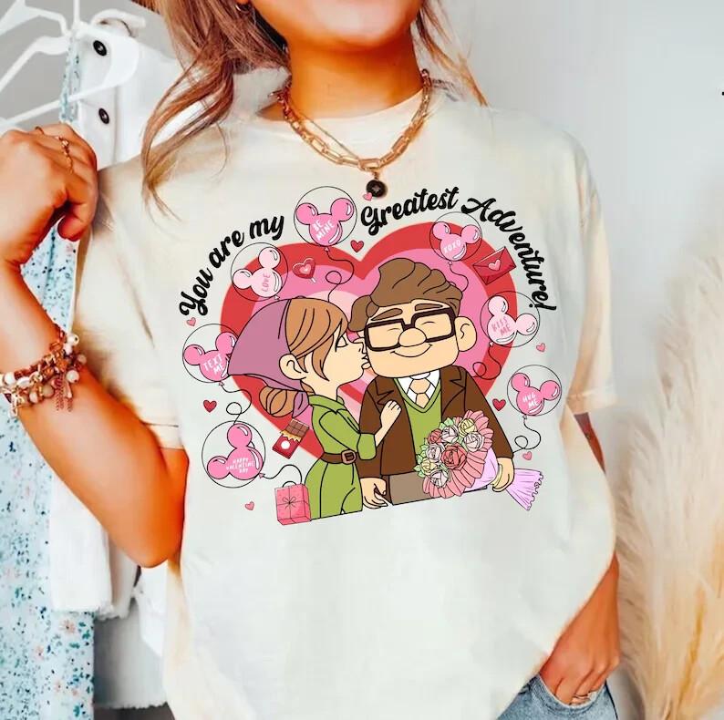 You Are My Greatest Adventure 1 Upp Valentine Shirt, Valentine Vibes Shirt Unisex T-Shirt S