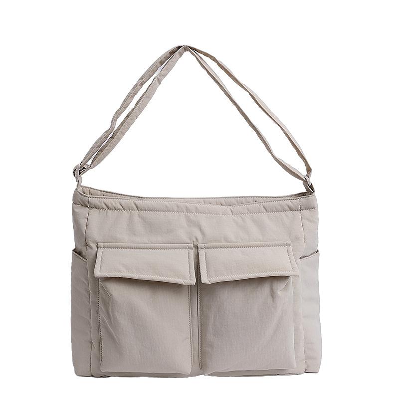 

Сумка-тоут большой вместимости, дорожная сумка через плечо, женская сумка-мессенджер бежевый