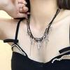 Elegant Cross Necklace Beaded Necklace Chain Charm Bracelet Tassels Bracelet Alloy Material Fashion Jewelry for Daily