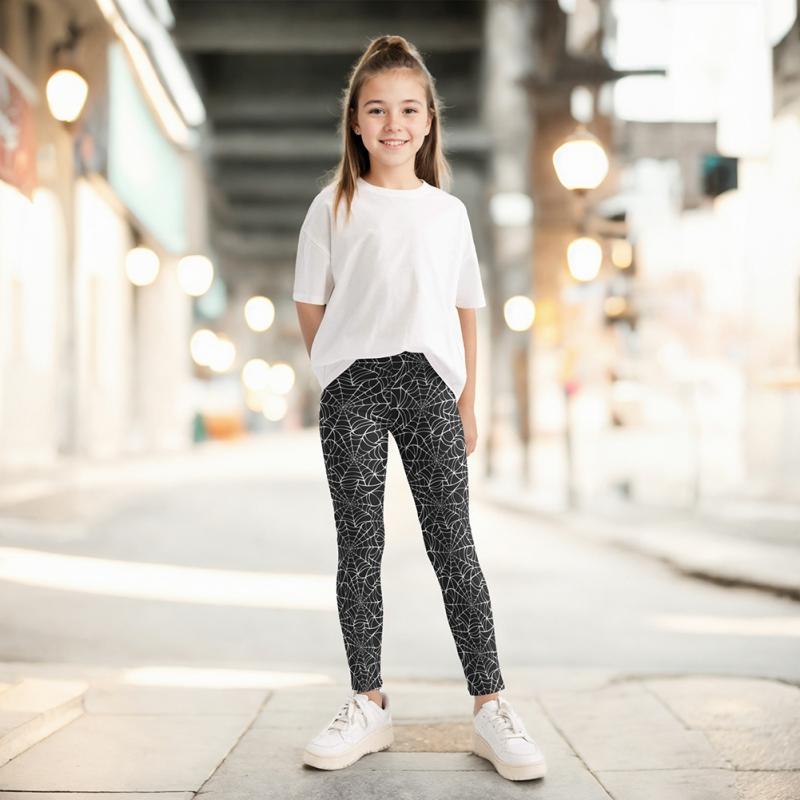 Mädchen Leggings Dünne Bedruckte Sporthose Halloween-Thema Strumpfhosen Kinder Leggings
