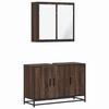 VidaXL Ensemble de meubles de salle de bain 2 pcs Chêne marron 3300894