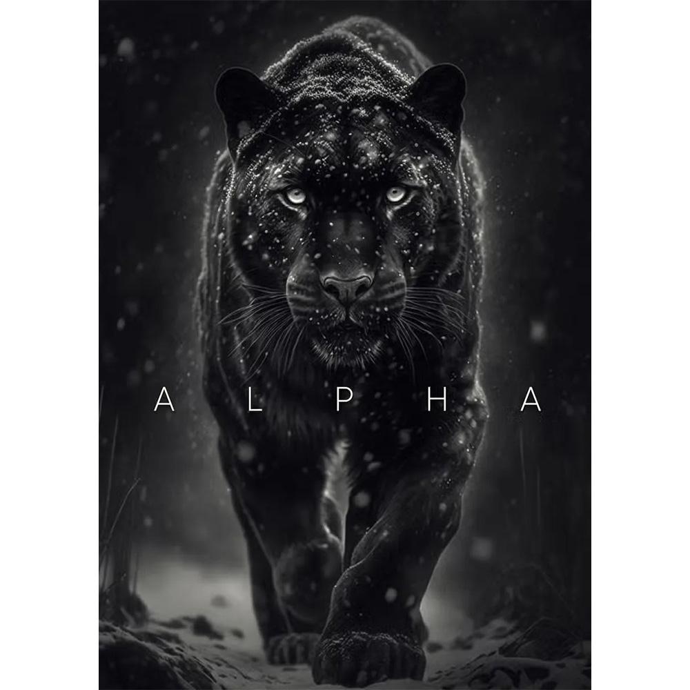 Animal Motivation Poster Panther Lion Motivational Canvas Posters Prints Canvas Painting Focus Conquer Fearless Mural Wall Decor