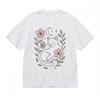 Women's Soft Breathable All Season Classic T-Shirt Whimsical Cat Floral Tee USA